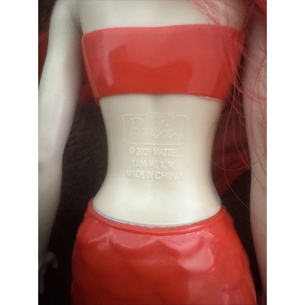 Barbie 2011 Color Reveal Mermaid Tattooed Red Hearts 12in doll 5in tail Mattel